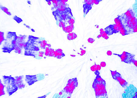 Baby Blue Psychedelic Dye Pattern. Tie Dye Effect. Pink Lavender Batik Brush Banner. Turquoise Rough...
