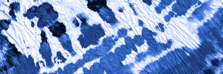 Nautical Tie Dye Effect. Bleach Dyeing. Sky Blue Watercolor Painting. Sea Blue Vintage Tie Dye...