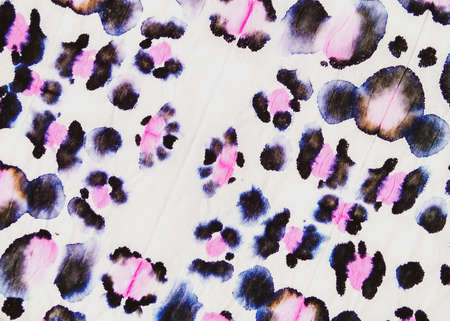Wild Pattern. Violet Leopard Pattern. Orange Leopard Fur. Animal Skin. Turquoise Savannah Print. Purple Leopard Spots. Brownish African Print. Baby Blue Jungle Spirit. Animal Pattern.の写真素材