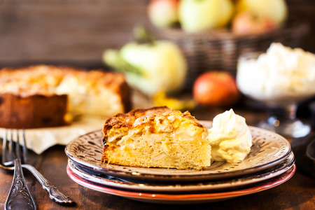 Fresh homemade delicious apple cakeの写真素材