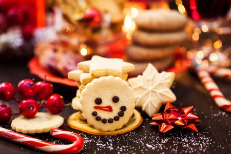 Chrismtas shortbread cookies, Holiday conceptの写真素材