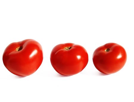 red ripe tomato isolated on the white background                       の写真素材