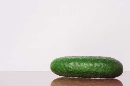 Isolated cucumber. Fresh organic cucumber isolated , fresh foodの写真素材
