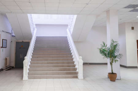 staircase inside building, interior staircase, Home stair symbol, Modern stairs, Communicating element house, big houseの写真素材