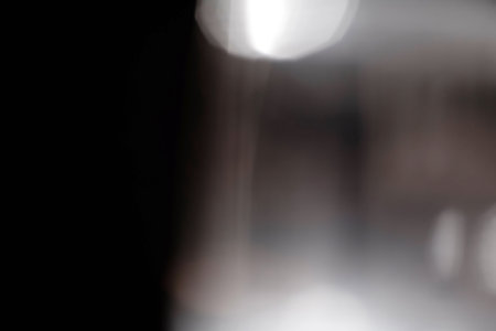 Overlay light effect for photo and mockups. white and black Film Burn Light Photo Overlay, Using Screen Mode, Abstract Background, Rainbow Lens Leaks Prism Colors, Trend Design, Creative Defocused Effectの写真素材