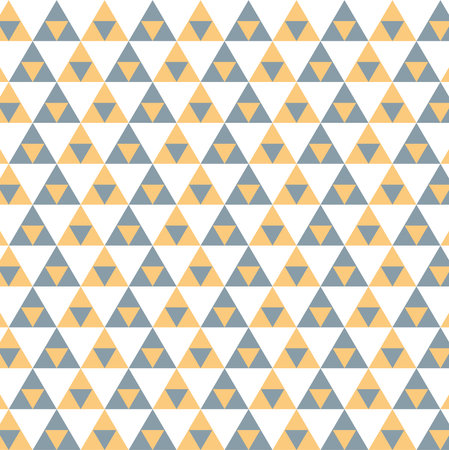 Vector pattern with yellow and blue triangles. Yellow and blue vector triangles.のイラスト素材