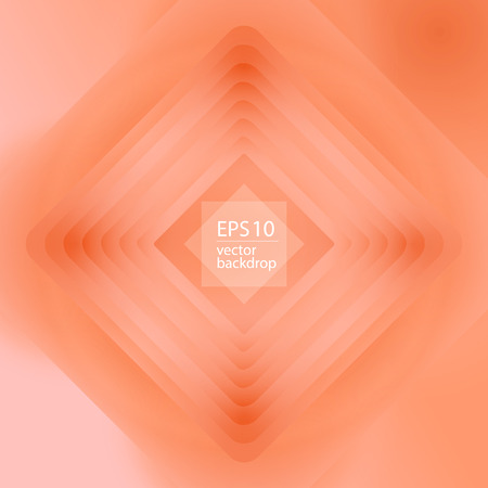 Vector abstract geometric background with text place. Orange mosaic backdrop with squared rhombus gradient blend. Good for poster, placard, card, leaflet, invitation, any graphic design or packaging.のイラスト素材