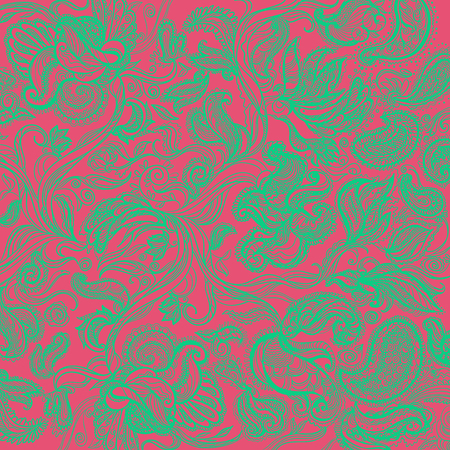 Vector abstract floral background. Henna theme pattern. Hand drawn floral ornament.のイラスト素材