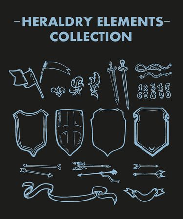 Vector heraldry emblem collection. Coat of arms template.の写真素材