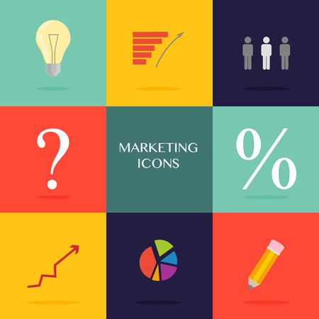 Vector flat business and marketing icons design.の写真素材