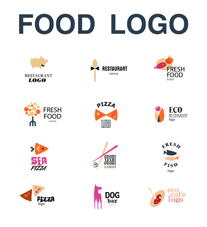 Vector set of restaurant  design tempaltes.のイラスト素材