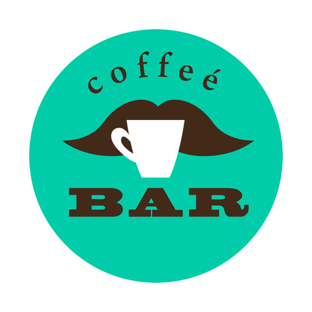 Vector flat coffee logo sample. Beautiful coffee brand template. Good for coffee and tea store, shop, also cafe and restaurant.のイラスト素材