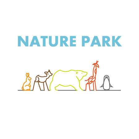 Vector flat simple minimalistic animal.の写真素材