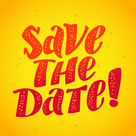 Vector save the date flat illustration. Cartoon style. Good for valentine day card, advertisement, banner.のイラスト素材