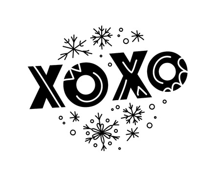 Vector Merry Christmas and Happy new year congratulation design isolated on white background.のイラスト素材