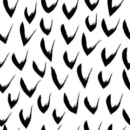 Vector hand drawn black and white seamless pattern in grunge style.のイラスト素材