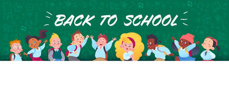 Set of funny cute cats and kittens sit, stand, walk smiling isolated on white background. Vector line art icons, flat illustration. For stickers, tags, patterns, cards etc.のイラスト素材