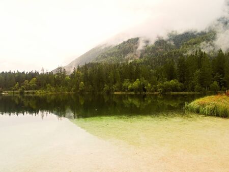 View to the idyllic Hintersee at Berchtesgaden Ramsau, Bavaria German Alps