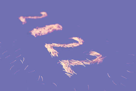 change of the year, 2022 sign with pasta on the texture, asterisk pasta. Color of the year 2022. purple, lavender, lilac.の写真素材