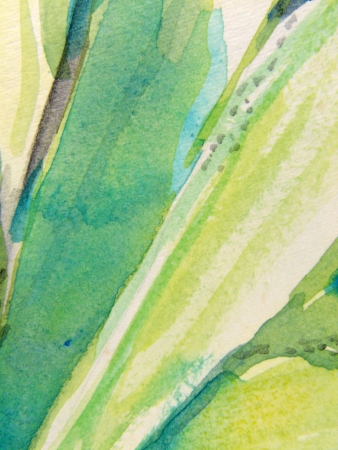 Green Vertical Watercolors 2の写真素材