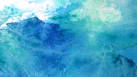 Blue and Turquoise Watercolor Backgroundの写真素材