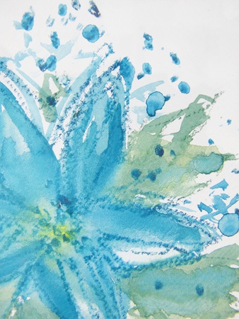 Abstract Watercolor Floral 1の写真素材