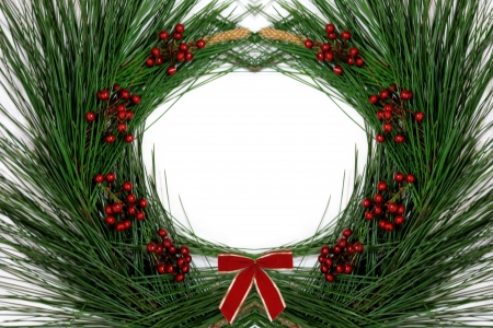 Pine Xmas Wreathの写真素材