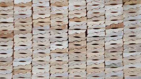 Timber textures of stocks of cut wood in warehouse, great for graphic design or textures