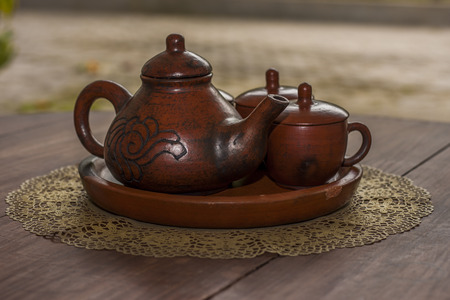 Traditional tea potの写真素材