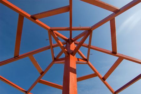 Orange umbrellaの写真素材