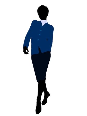 African american female business executive silhouette on a white backgroundの写真素材