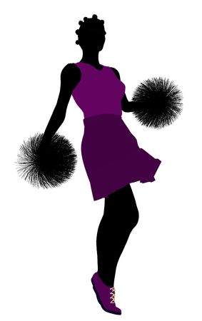 Female cheerleader silhouette on a white background
の写真素材