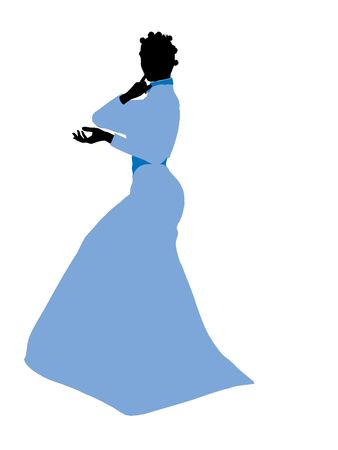 Wendy of Peter Pan illustration silhouette on a white backgroundの写真素材