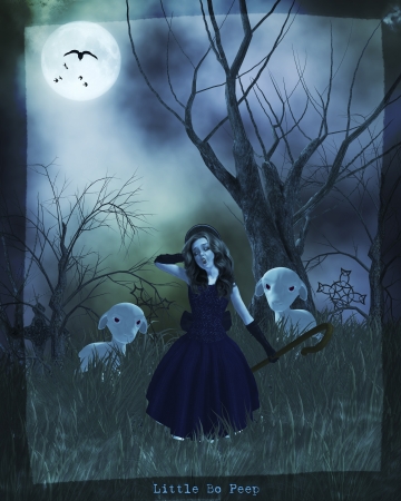 Gothic little bo peep nursery rythmeの写真素材