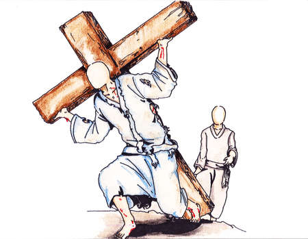 Jesus and the Crossの写真素材
