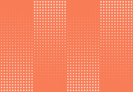 Abstract minimal geometric background with dots. Apricot Crush. Trendy color of the year 2024, apricot crush color scheme palette design. Vector illustration for your design. Vector illustrationのイラスト素材