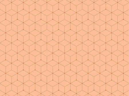 Abstract minimal geometric background. Vector illustration for your design. Trendy color of the year 2024, Peach fuzz.のイラスト素材