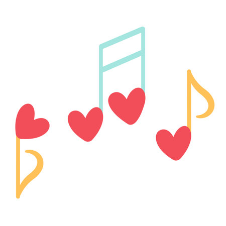 Cute Heart Shaped notes. Simple Hand Drawn Vector Illustration Perfect For Poster, Card, Invitation, Tshirt Print, Playroom Wall Hanging Or Valentines Day Greeting Card. Vector illustrationのイラスト素材