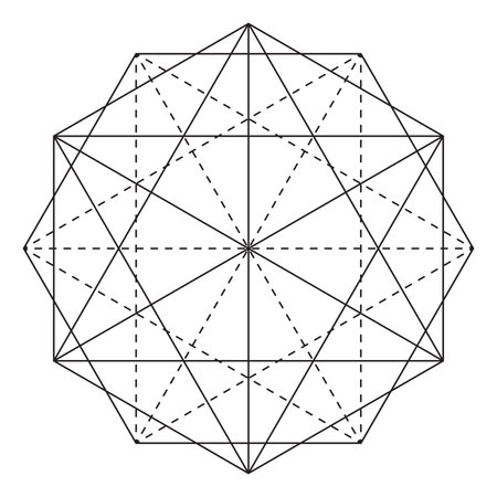 Sacred geometry vector design element. Alchemy, religion, philosophy, spirituality, hipster symbols and elements. Vector illustrationのイラスト素材