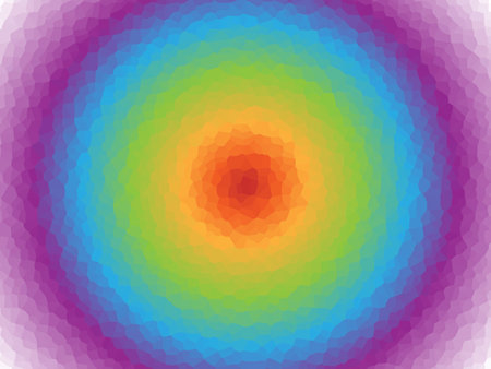 Iridescent abstract crystallized background. Colorful irregular mosaic vector background. Rainbow crystallized wallpaper. Vector illustrationのイラスト素材