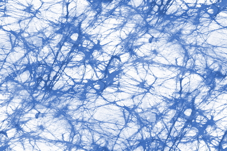 Blue batik fabric texture - seamless backgroundの写真素材