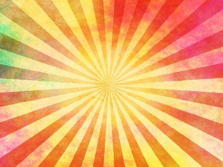 Old paper with geometric rays. Star burst pattern. Vintage design.の写真素材