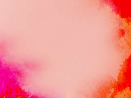 Colorful watercolor on paper texture. Abstract border with rregular stains. Best for poster layout.