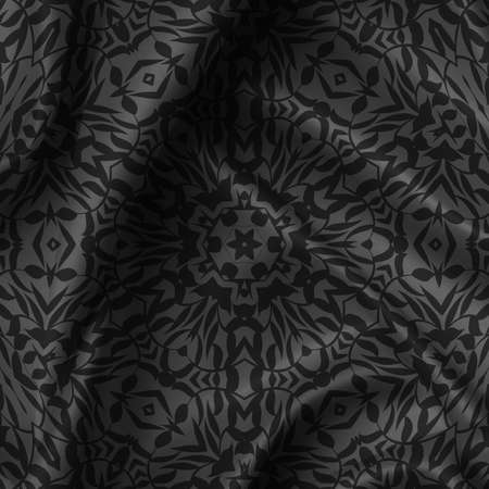 Silk fabric texture with geometric pattern. Many irregular folds. Abstract background best for luxury desing.の写真素材