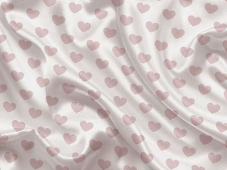 Romantic background like silk fazric. Subtle pattern with hearts motif. Best for Valentines Day.