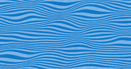 Blue background with sea wave pattern. Watercolor on paper texture.の写真素材