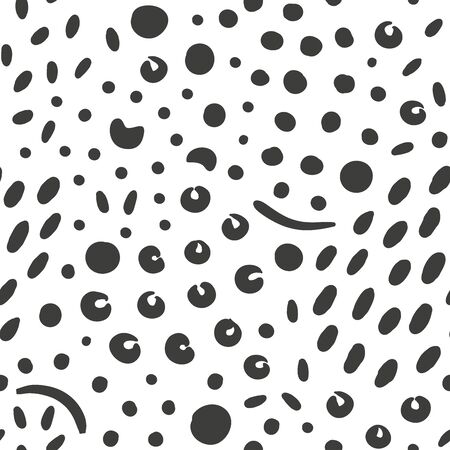 Simple animalistic abstract seamless patterns with spots and dots. Background for decoration, wrapping paper, wallpaper, cards and greetings. Minimalistic wild style two colorsのイラスト素材
