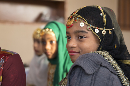 Muscat, Oman, February 4th, 2017: beautiful omani girlsのeditorial素材