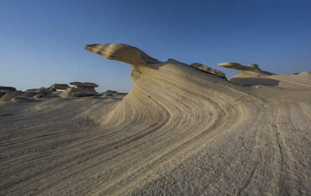 sand formations in a desert near Abu Dhabi, UAEの写真素材
