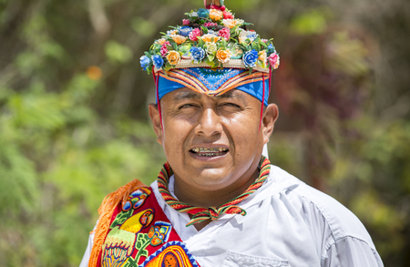 Tulum, Mexico, March 15th, 2017: ritual ceremony of the Voladores (Flying Men)のeditorial素材